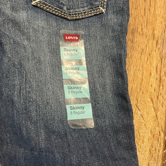 Levi’s Big  Kids Slim Boot Cut Dark Wash Jeans NWT - Picture 4 of 8